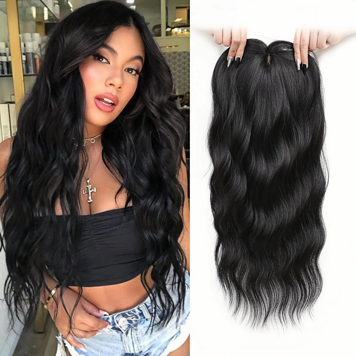 Final Hours –🌷2026 New Lightweight & Breathable Wavy Hair Topper