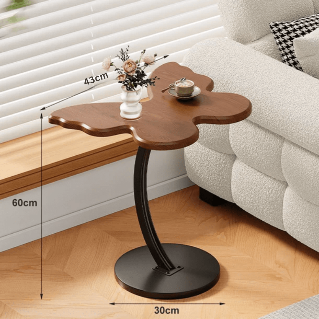 Multi-Purpose Metal Butterfly Bedside Table with Rounded Safe Corners (30cm)
