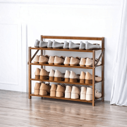 Multi-Use Foldable Wooden Shoe Storage Shelf (68cm)