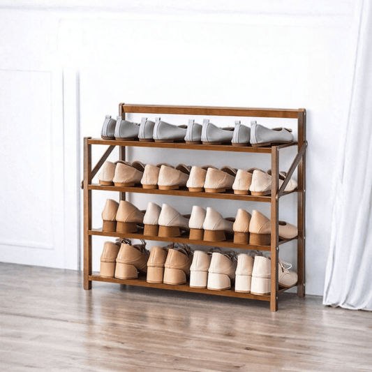 Multi-Use Foldable Wooden Shoe Storage Shelf (68cm)