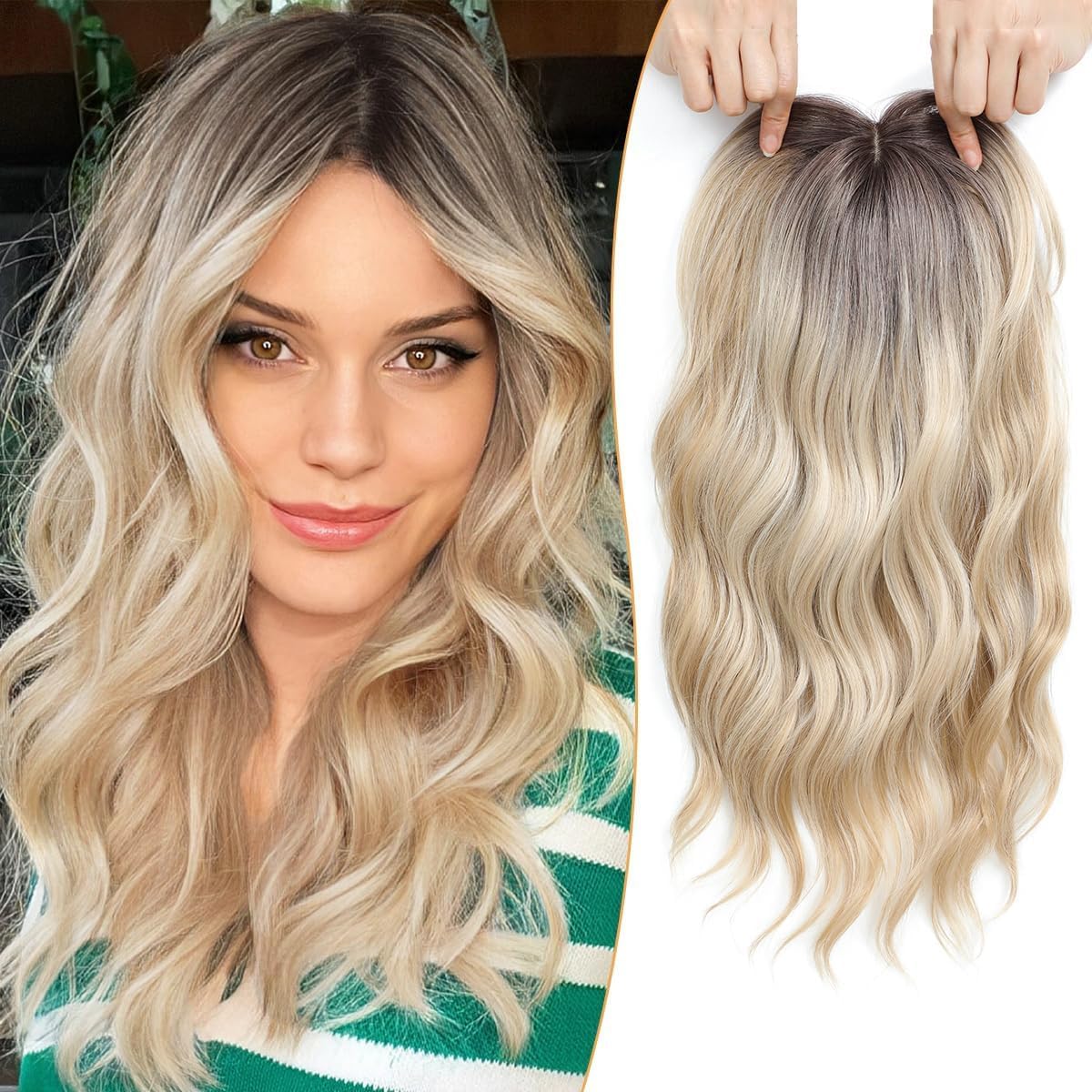 Premium Human Hair Topper – Natural Volume & Invisible Blend