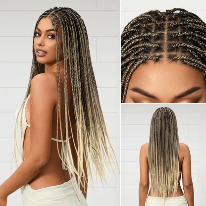 💖Knotless Braided Wig – Lightweight Fit