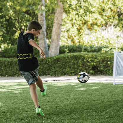 Solo Football Trainer with Adjustable Elastic Kick Strap
