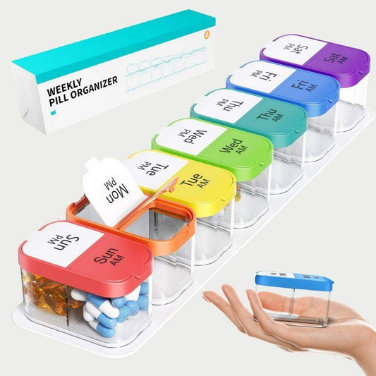 7-Compartments Twice-A-Day Portable Medicine Organizer