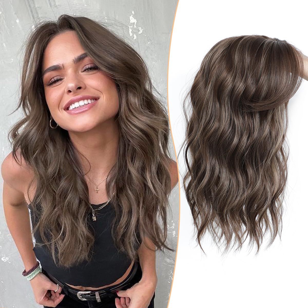 Final Hours –🌷2026 New Lightweight & Breathable Wavy Hair Topper