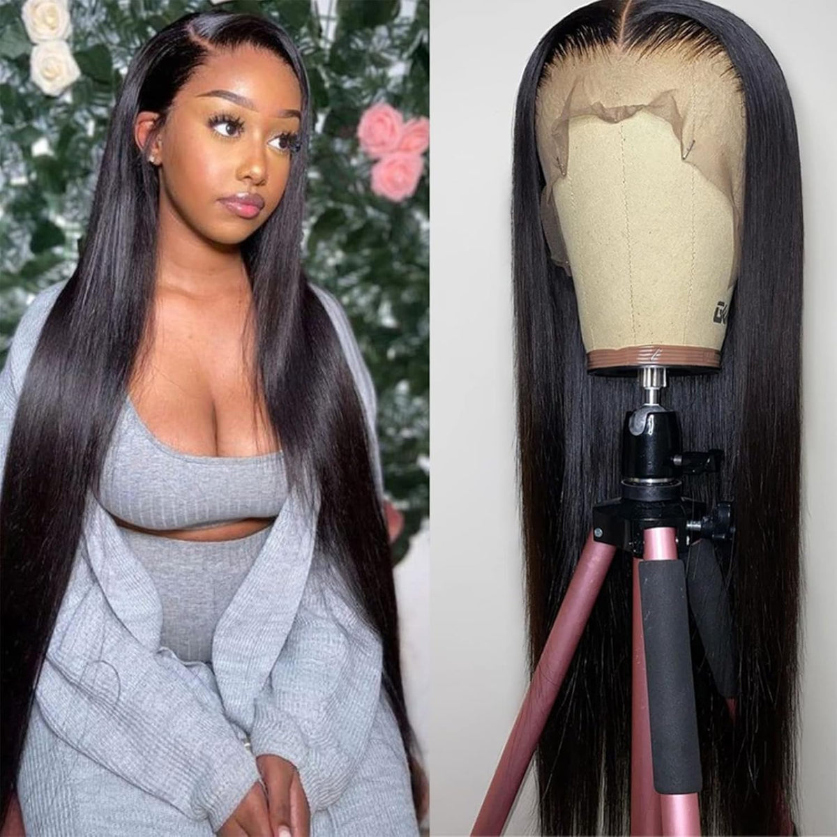 Final Hours – Up to 79% Off🌷💥Straight HD Transparent Lace Front Wigs Human Hair