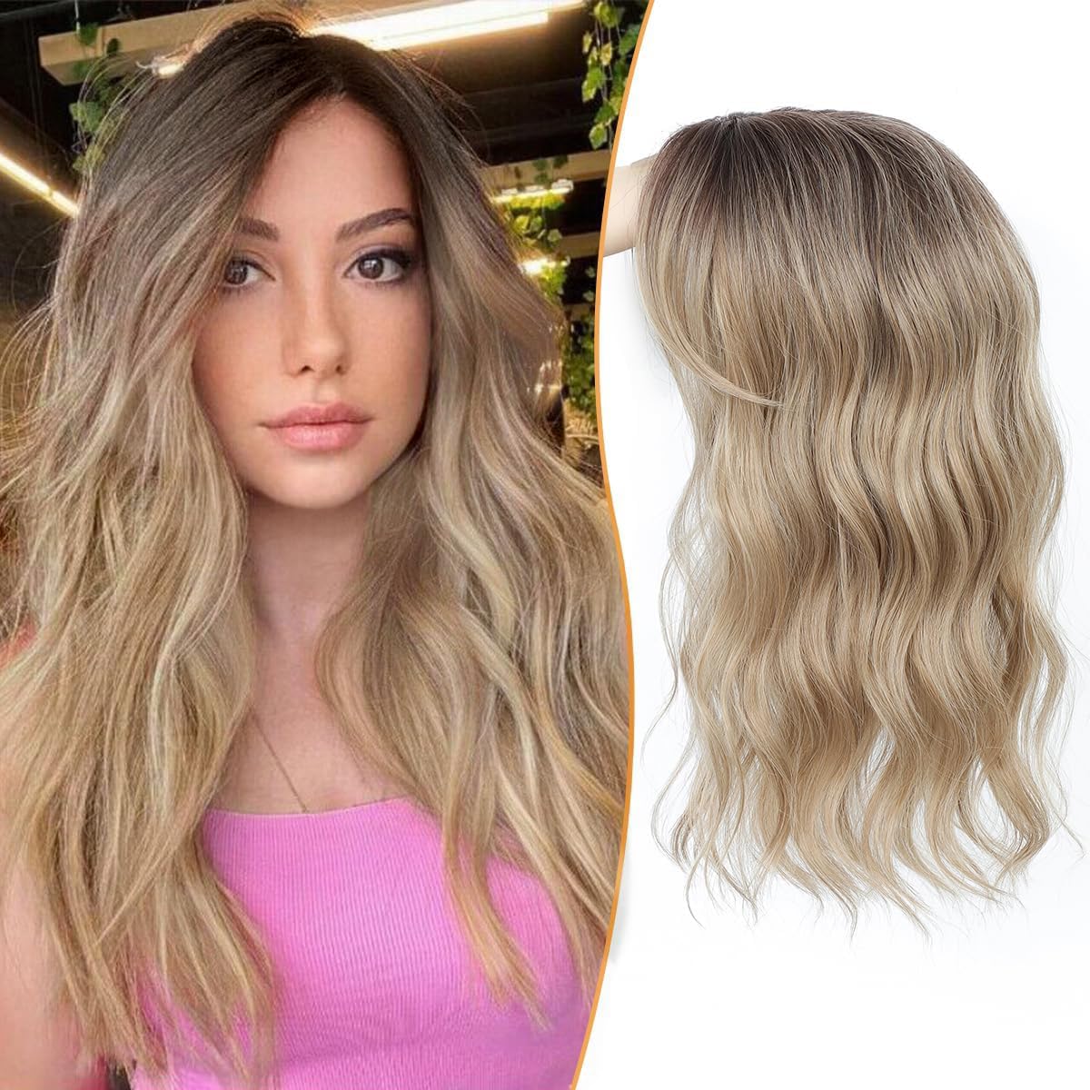 Premium Human Hair Topper – Natural Volume & Invisible Blend