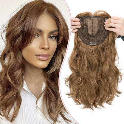 ☀️ Hot Weather? Try This Breathable Hair Solution-Natural-Looking Hair Topper for Women