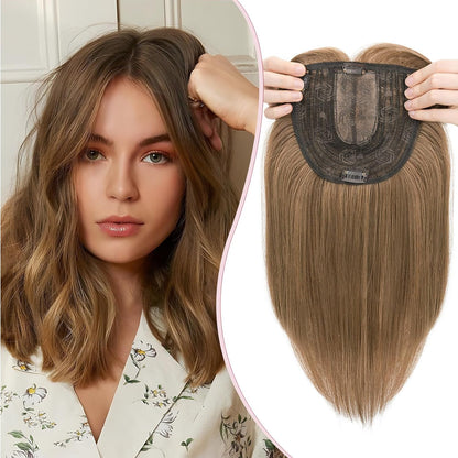 ☀️ Hot Weather? Try This Breathable Hair Solution-Natural-Looking Hair Topper for Women