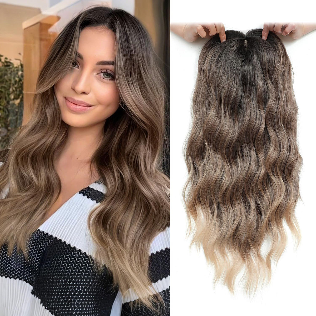 Final Hours –🌷2026 New Lightweight & Breathable Wavy Hair Topper