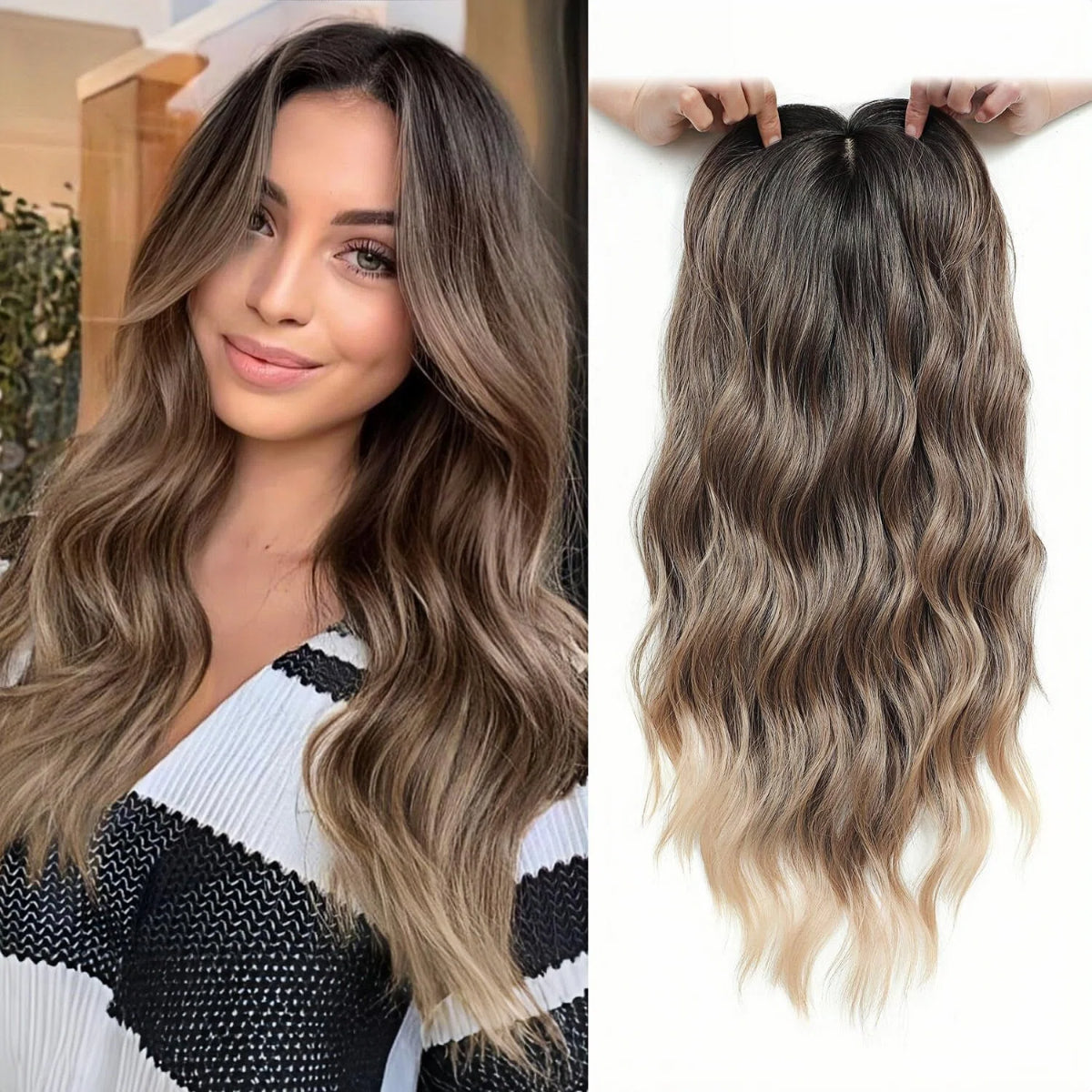 Final Hours –🌷2026 New Lightweight & Breathable Wavy Hair Topper