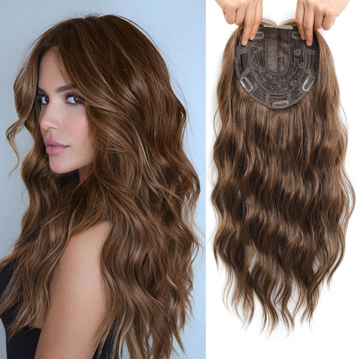 Final Hours –🌷2026 New Lightweight & Breathable Wavy Hair Topper