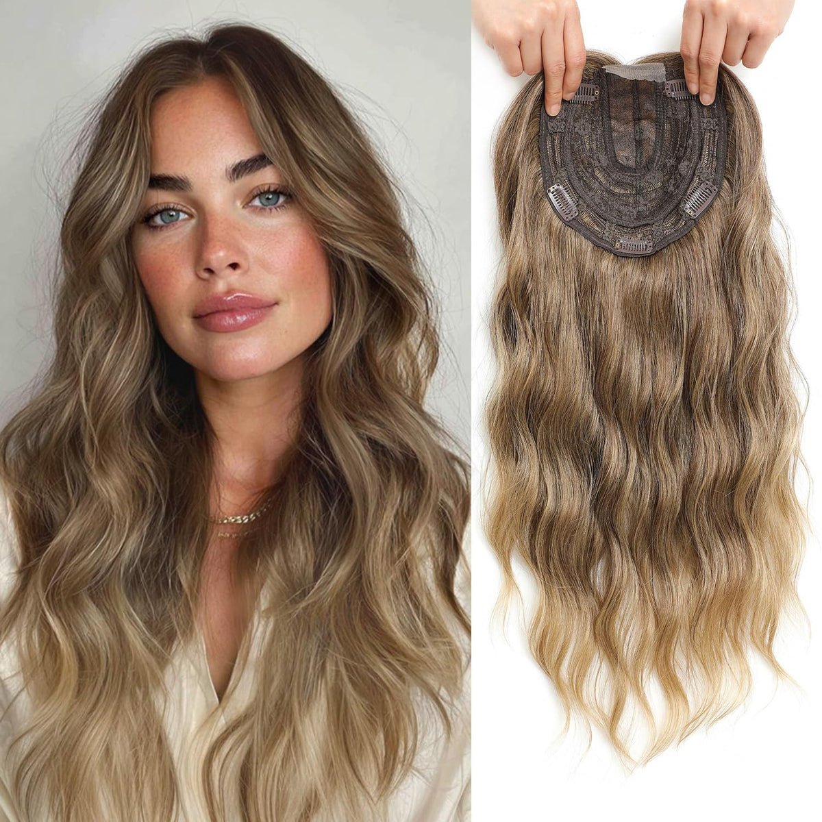 Final Hours –🌷2026 New Lightweight & Breathable Wavy Hair Topper