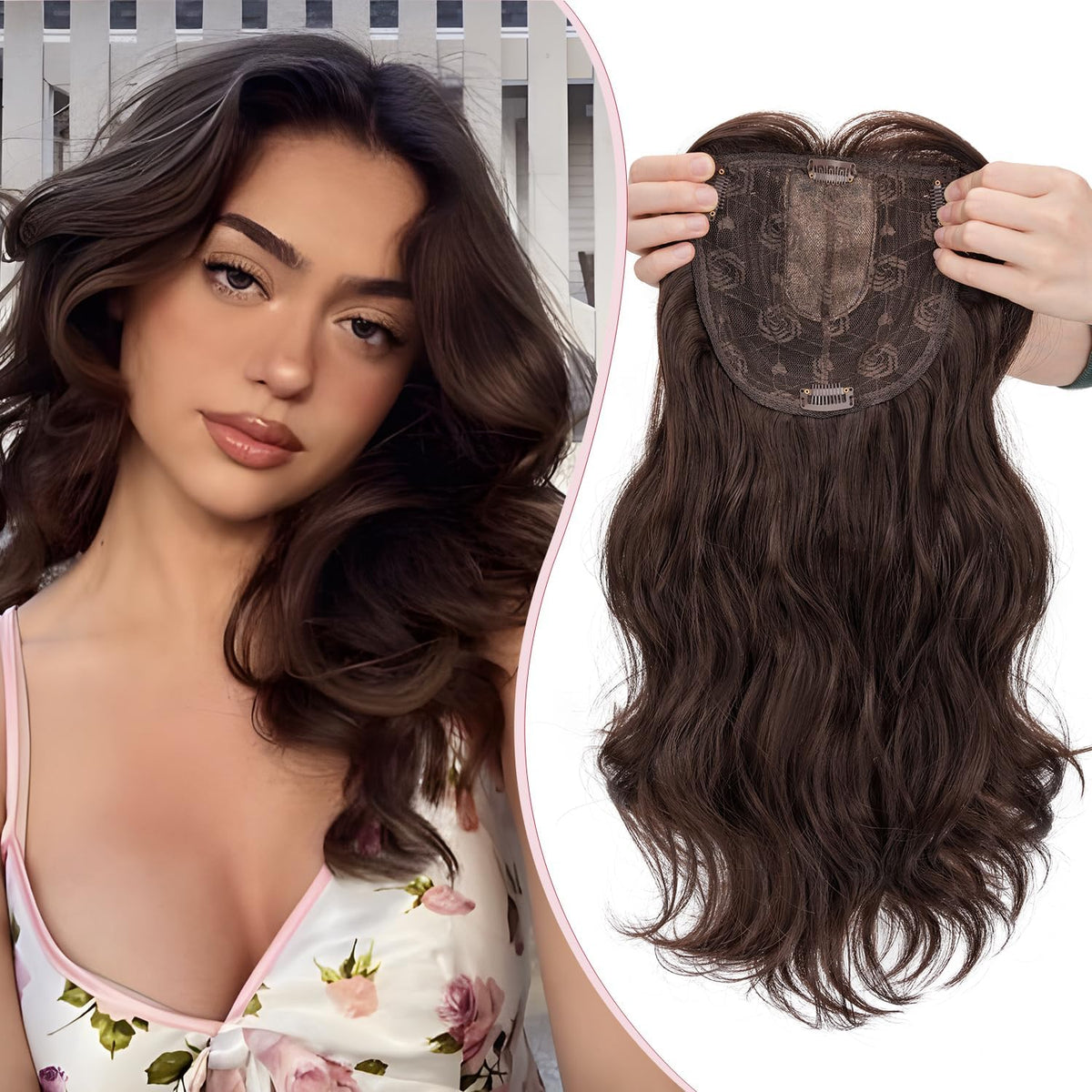 ☀️ Hot Weather? Try This Breathable Hair Solution-Natural-Looking Hair Topper for Women
