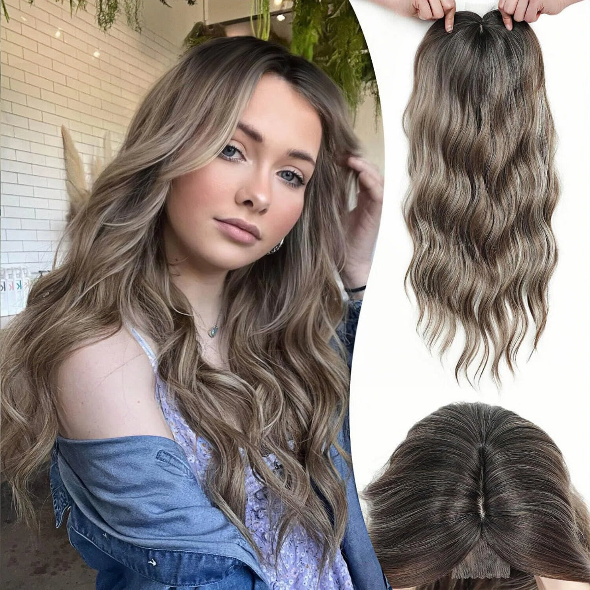 Final Hours –🌷2026 New Lightweight & Breathable Wavy Hair Topper
