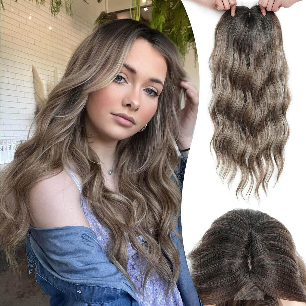 Final Hours –🌷2026 New Lightweight & Breathable Wavy Hair Topper