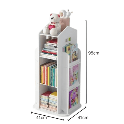House Shape Multi-Layer Kids Storage Bookshelf with Side Racks