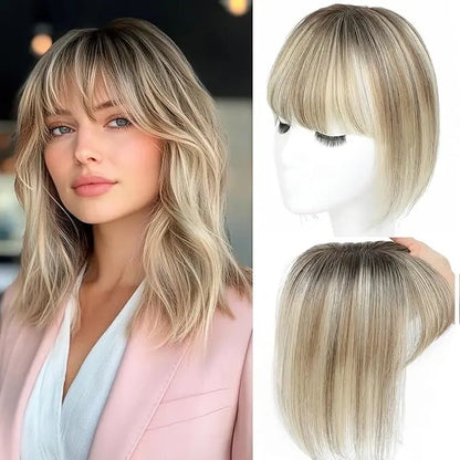 Natural Human Hair Topper – Invisible Volume & Seamless Blend