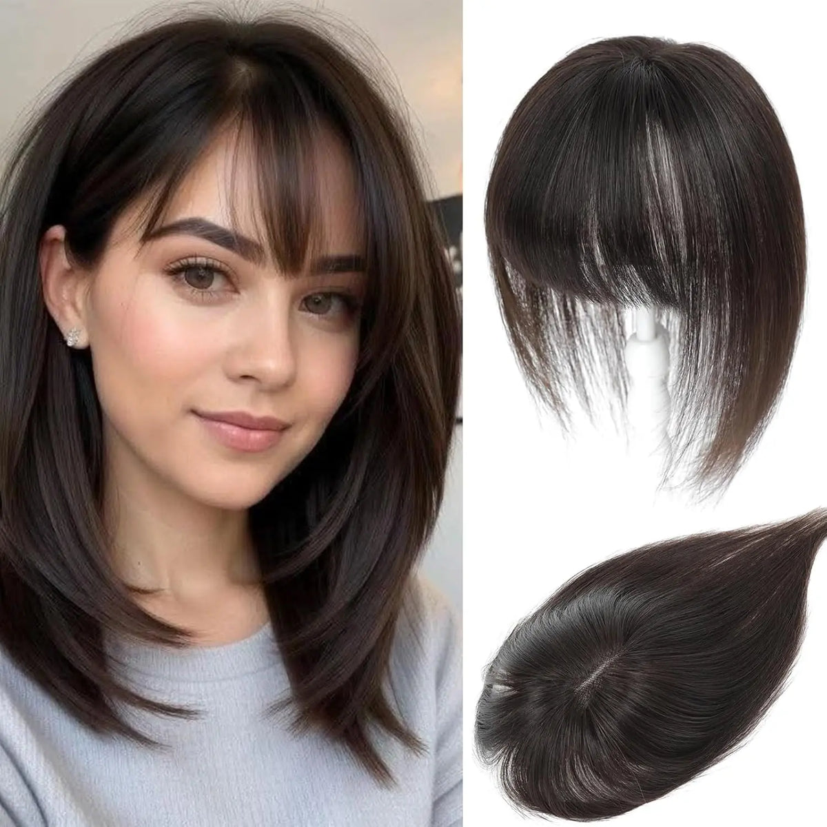 🔥 New Arrival: Bangs Hair Topper – Fuller-Looking Hair Without Salon Visits