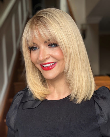 🔥🔥Human Hair Topper with Bangs | Hair Piece for Thinning Hair