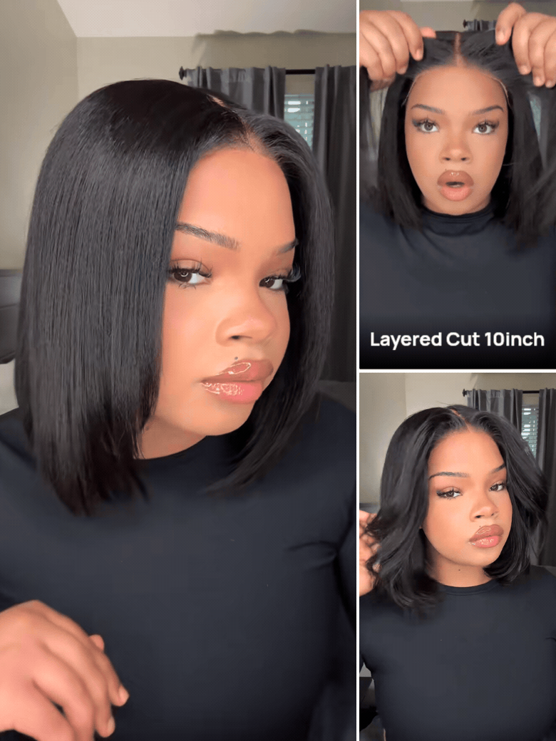 🔥 Limited-Time Deal | Short Yaki Bob Glueless Wig ✨