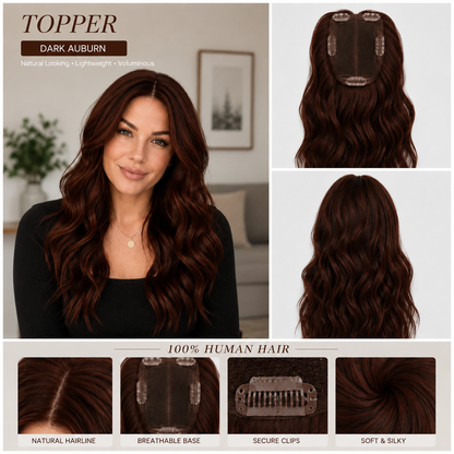 ⚡ Final Hours –🌷2026 New Lightweight & Breathable Wavy Hair Topper