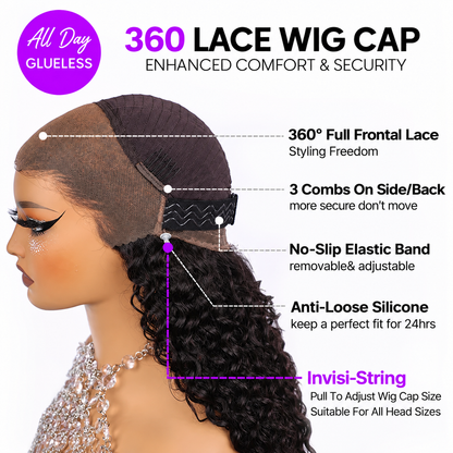 🔥 Limited-Time Sale | 4C Curly Edges Glueless  – 220% Density