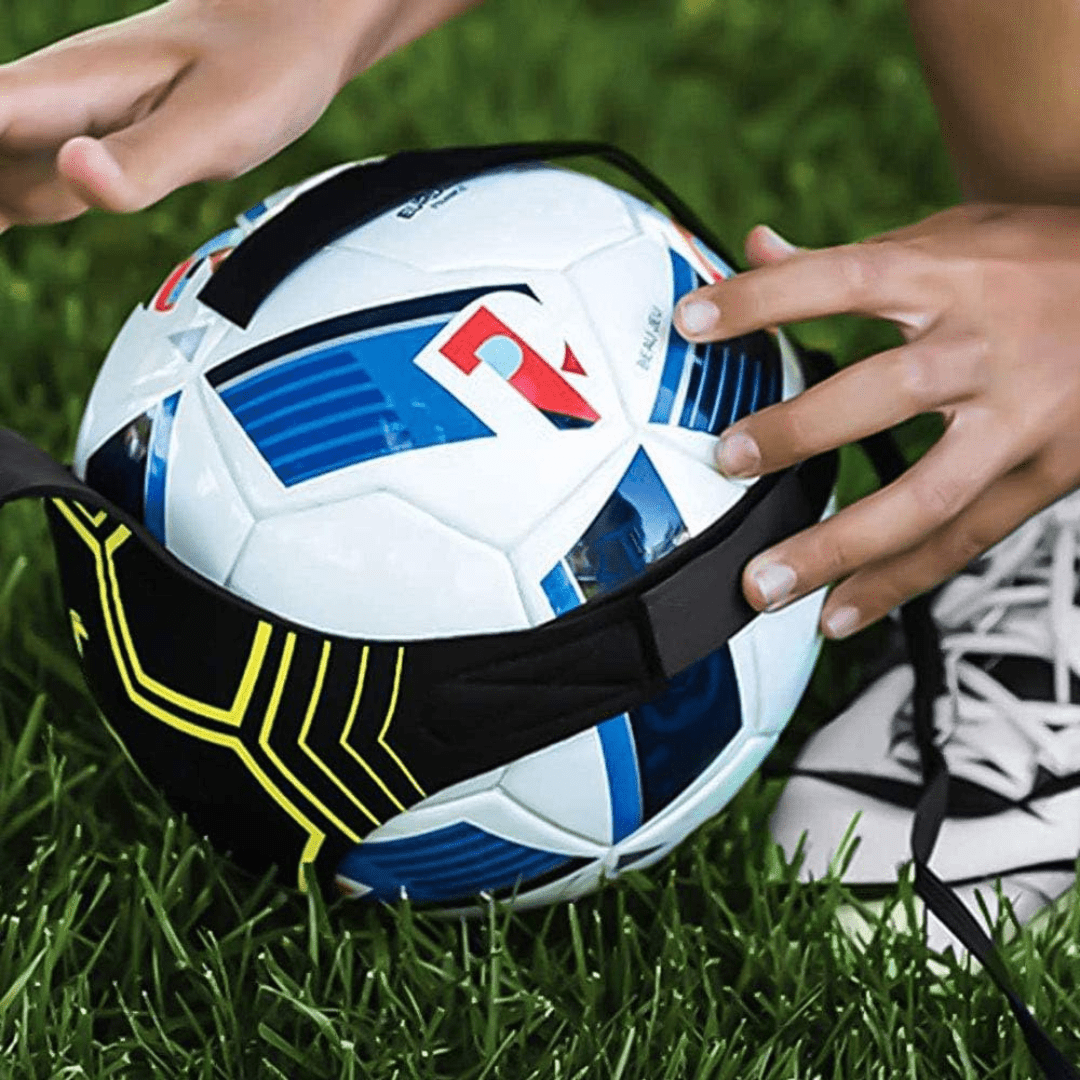 Solo Football Trainer with Adjustable Elastic Kick Strap