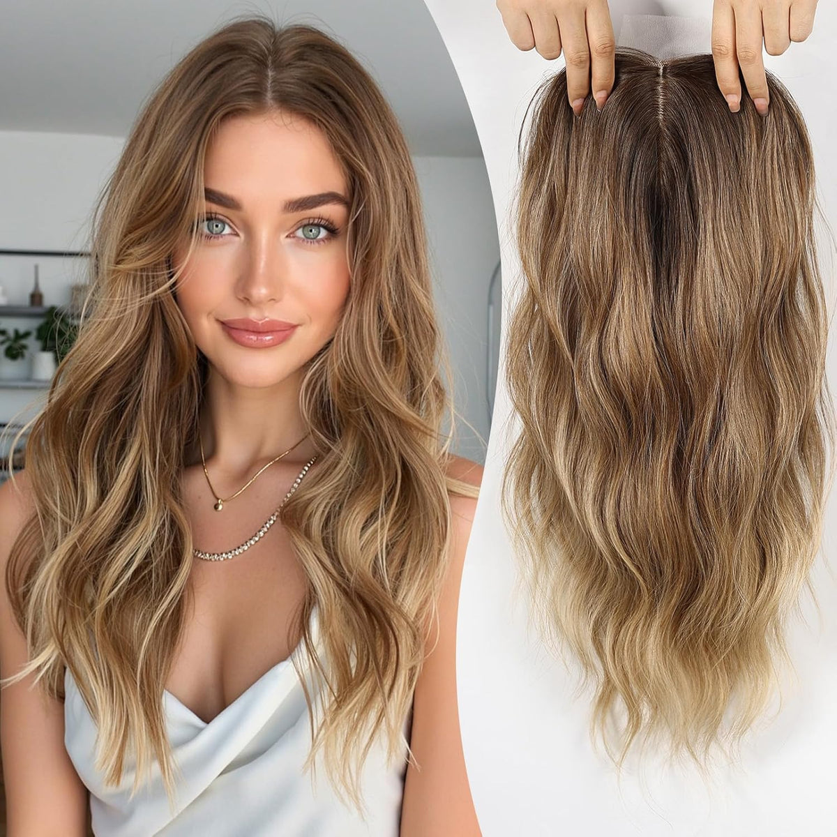 Final Hours –🌷2026 New Lightweight & Breathable Wavy Hair Topper