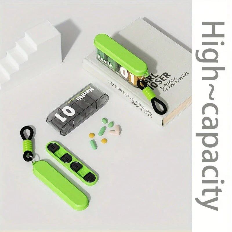 Stylish Portable Pill Box with 4 Compartments